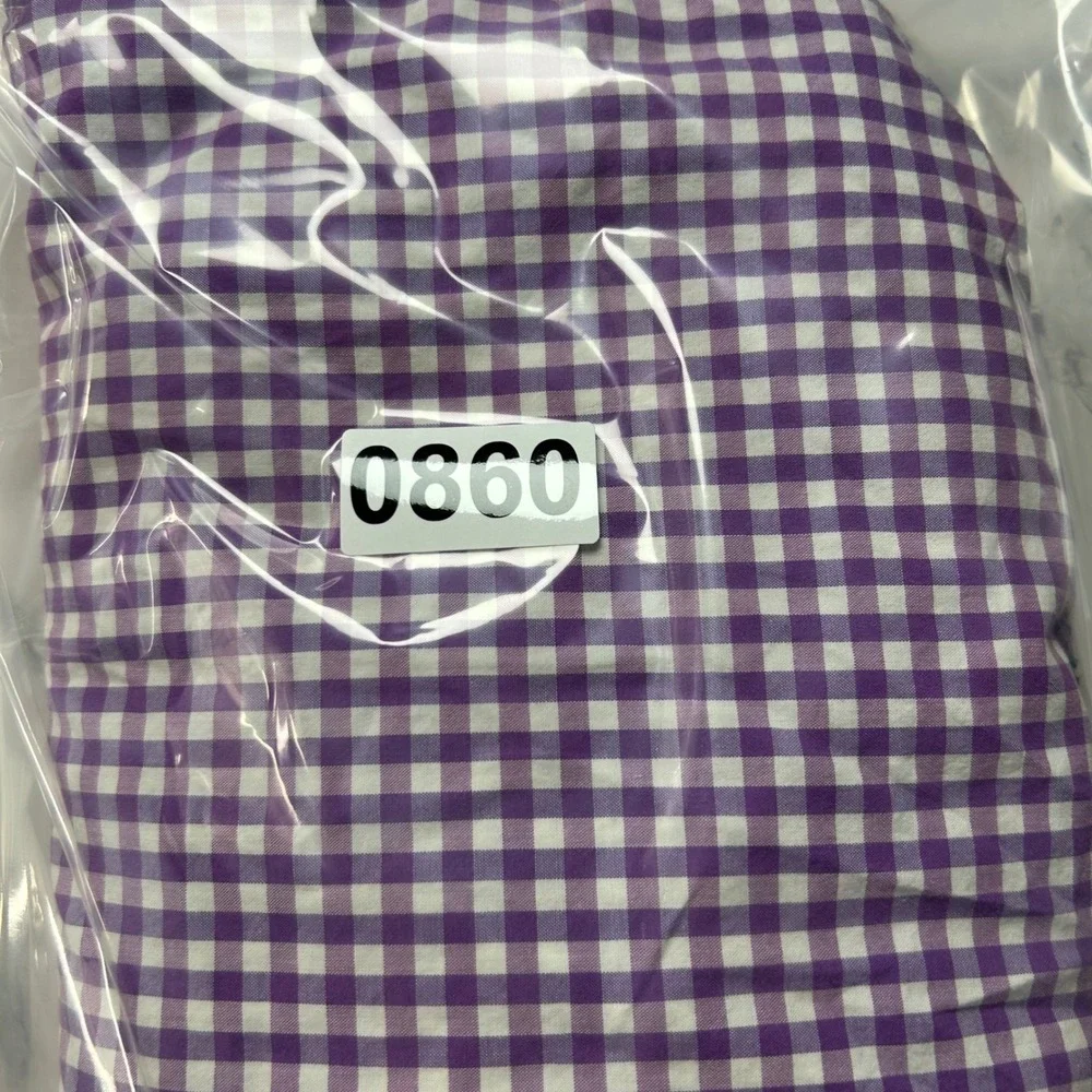 Ralph Lauren Kids Purple Gingham Check Button Down Long Sleeve Shirt L 14-16
